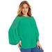 Plus Size Women's Crochet-Trim Blouse by June+Vie in Tropical Emerald (Size 12 W)