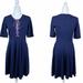 Anthropologie Dresses | Anthropologie Maeve Lace Up A Line Tie Dress | Color: Blue/Purple | Size: S