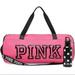 Pink Victoria's Secret Bags | Final Salepink Victoria’s Secret Pink Duffle Bag & Water Bottle Polka Dot | Color: Black/Pink | Size: Os