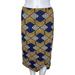 Anthropologie Skirts | Anthropologie Maeve Skirt Womens 6 Blue Green Geometric Kanara Bohemian Colorful | Color: Blue/Yellow | Size: 6