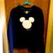 Disney Intimates & Sleepwear | Disney Dreams Navy Fleece Faux Fur Lounge Pajama Top W/Mickey Appliqu | Color: Blue | Size: M