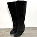 Jessica Simpson Shoes | Jessica Simpson Suede Leather Wedge Boots | Color: Black | Size: 6.5