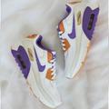 Nike Shoes | 6.5y | 8 Women's Nike Air Max 90 Dv3607-103 Running Sneakers White Purple | Color: Purple/White | Size: 8