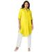 Plus Size Women's Linen Mega Tunic by Jessica London in Bright Yellow (Size 20 W)