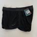 Nike Shorts | Nike Dri Fit Swoosh Women’s Black Mesh Lightweight Mini Athletic Shorts Nwt Med | Color: Black | Size: M