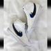 Nike Shoes | 6.5y | 8 Women's Nike Blazer Mid Nn White Blue Grey Sneakers Fd0690-100 | Color: Blue/White | Size: 8