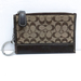 Coach Bags | Coach Mini Skinny Id Case Signature Logo Canvas Coin Wallet | Color: Brown | Size: Os