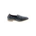 Clarks Flats: Slip-on Chunky Heel Casual Black Print Shoes - Women's Size 7 1/2 - Almond Toe