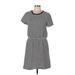 Calvin Klein Casual Dress: Black Stripes Dresses - Women's Size Large