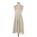 Lauren Conrad Cocktail Dress - Midi: Tan Dresses - Women's Size 2