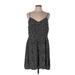 Xhilaration Casual Dress - Mini V-Neck Sleeveless: Black Dresses - New - Women's Size Large
