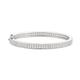 BADALO 3 points full of diamond moissanite diamond bracelet female 925 forsterling silver simple light luxury temperament oval bracelet with gifts (Size : 17-18)