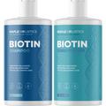 Moisturising Biotin Shampoo and Conditioner - Sulphate Free Hair Shampoo and Conditioner for Thinning Hair and Dry Scalp - Volumising Shampoo with Argan Tea Tree Rosemary and Coconut Oil - 473 ml