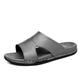 KCHYCV Mens Beach Flat Shoes Sandals Comfortable Mens Slippers Outdoor Half Slippers Non-Slip Mens (Color : GRAY, Size : 44)