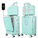 LAZEYARD luggage set, Macaron Green, 24", Fashion Carry on Luggage Set