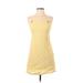 Silence and Noise Cocktail Dress - Shift Square Sleeveless: Yellow Print Dresses - Women's Size Small