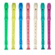 Flûte à bec longue en plastique pour enfants Clarinette colorée avec anciers de livres calcul