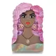 Wumovies & Baby-Broches de cheveux longs en acrylique pour femmes belle dame 2 couleurs figure de