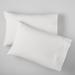 RE/FINE™ Emrik Brushed Organic Cotton Percale Pillowcase Set Cotton Percale in White | King - 2 King Pillowcases | Wayfair