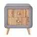 Corrigan Studio® Madissyn 2 - Drawer Nightstand Wood/Upholstered in Gray/Brown | 22.2 H x 20.5 W x 16.1 D in | Wayfair