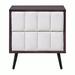 Corrigan Studio® 2-Drawer Nightstand for Bedroom Wood/Upholstered in White | 21.3 H x 19.7 W x 18.3 D in | Wayfair 4B70B9641C9B4436A8FF811E61EE3DC4