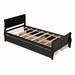 Red Barrel Studio® Shadoe Platform Storage Bed Wood in Brown | 35.4 H x 41.1 W x 82.6 D in | Wayfair 5666F64A49574D4B94D1585C10763656