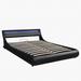 Brayden Studio® Dailon Vegan Leather Unfinished Platform Storage Bed Upholstered/Faux leather in Black | 26.6 H x 65.7 W x 88.6 D in | Wayfair