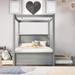 Harriet Bee Jauch Bed Wood in Gray | 71.21 H x 56.91 W x 79.51 D in | Wayfair 84EC4613C1264F0CAA0CFD907FD32C2B