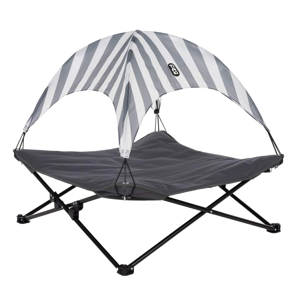 Lit de camp TIAKI Sun Stripes pour chien - L 80 x l 80 x H 30 cm