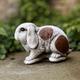 Concrete rabbit figurine Stone bunny decor Outdoor hare statue Cement pet decoration Animal sculpture Rabbit lover gift Garden ornament