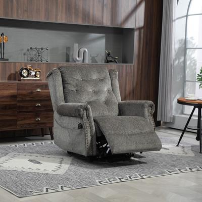 Power Lift Recliner,Elderly Lift Chair with Chenille Upholstered,Remote Control,Side Pocket,Living Room