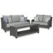 Signature Design by Ashley Elite Park Gray 3-Piece Outdoor Seating Package - 80"W x 37"D x 38"H