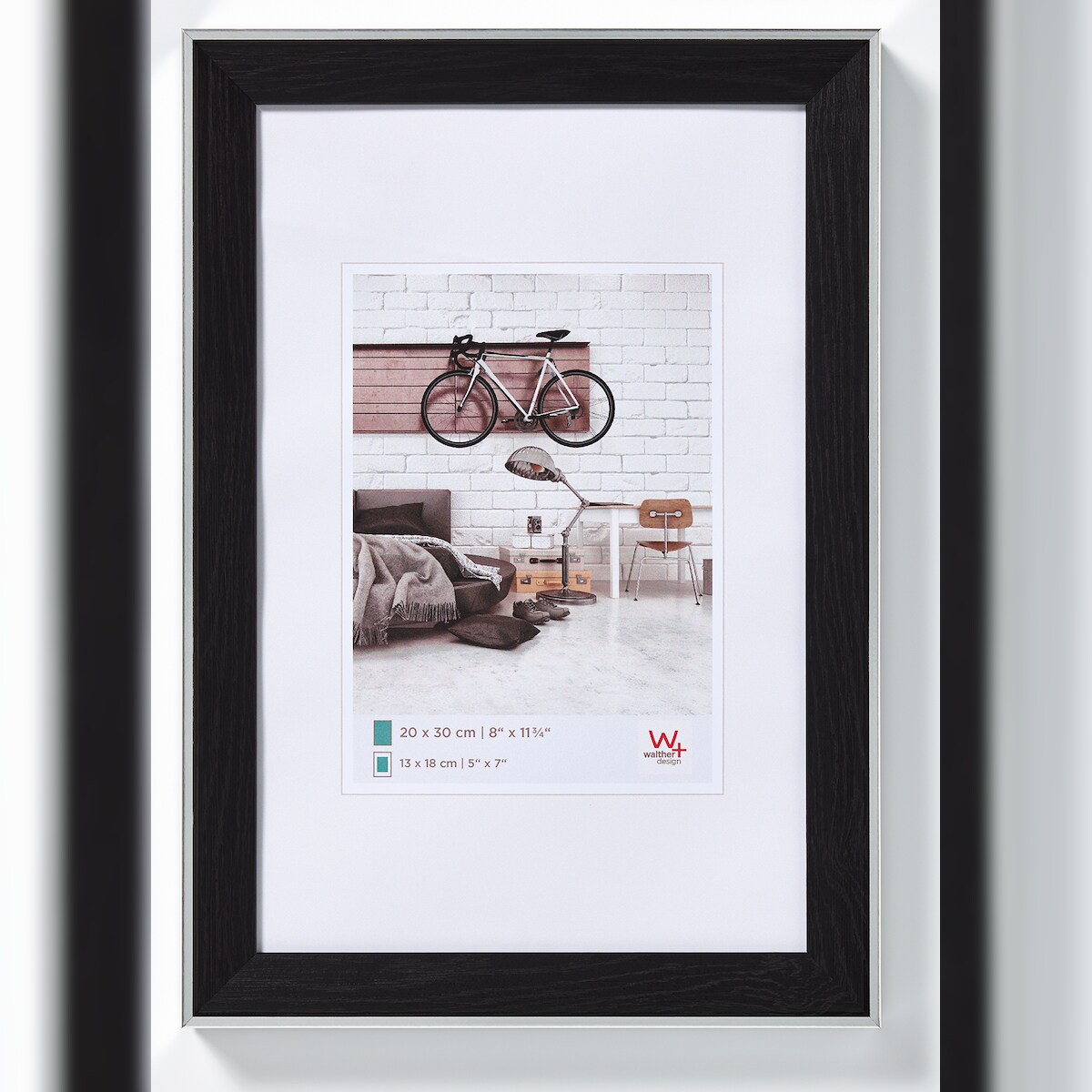 walther + design Bohemian Designrahmen 50x70 cm SCHWARZ Image