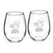 Tulane Green Wave Class of 2024 21oz. Two-Piece Stemless Wine Glass Set