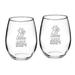 Lehigh Mountain Hawks Class of 2024 21oz. Two-Piece Stemless Wine Glass Set