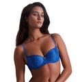 Aubade Womens HK04-6 Rosessence Comfort Moulded Half Cup Bra - Blue - Size 38D