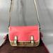 Coach Bags | Coach # F23383 Park Leather Color-Block Crossbody Handbag | Color: Pink/Tan | Size: Approx. 7.75'' (H) X 9.5'' (W) X 3'' (D)