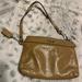 Coach Bags | Classic Coach Wriset Tan Patent Leather Small 5”X6” | Color: Tan | Size: Os