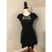 Anthropologie Dresses | Anthropologie Maeve Black Aria Lattice Cut Fit & Flare S/S Mini Dress - Size 2 | Color: Black | Size: 2