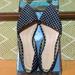 J. Crew Shoes | J. Crew Sloan D’orsay Flats. Navy Polka-Dot Denim, Size 7.5 | Color: Blue | Size: 7.5