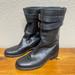 J. Crew Shoes | J. Crew Black Leather Mid Calf Biker Boots 6 | Color: Black | Size: 6