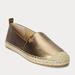 Ralph Lauren Shoes | Lauren Ralph Lauren Cameryn Metalic Leather Espadrille | Color: Gold | Size: 7