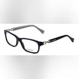 Coach Accessories | Coach Designer Eyeglasses Fannie Hc6052-5214 In Black 54mm | Color: Black/White | Size: Os