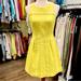 J. Crew Dresses | J. Crew Women’s Pleaded A-Line Sleeveless Dress With Lace Trim In Yellow | Color: Yellow | Size: 2