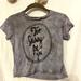 Brandy Melville Tops | Brandy Melville Custom Tie Dyed Crop “Too Sassy For You” One Size | Color: Gray/Tan | Size: One Size