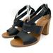 Madewell Shoes | Madewell Beckett Pebbled Leather Heeled Sandals Women’s Size 8 Adjustable Strap | Color: Black | Size: 8