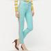 J. Crew Pants & Jumpsuits | J. Crew Cameron Tuxedo Pant Teal Blue With Cream Tan Tuxedo Stripe Size 2 | Color: Blue/Tan | Size: 2