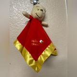 Disney Toys | Baby Winnie The Pooh Security Blanket “Hello There” Bee Yellow Satin Trim 15x15” | Color: Red/Yellow | Size: Osbb