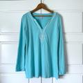 Lilly Pulitzer Tops | Lilly Pulitzer Eliana Tunic Top Island Shorely Blue Women’s Size S | Color: Blue | Size: S