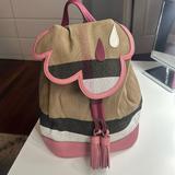 Burberry Accessories | Burberry Children Classic Backpack With Tartan Canvas And Pink Leather Trim | Color: Pink/Tan | Size: Osbb